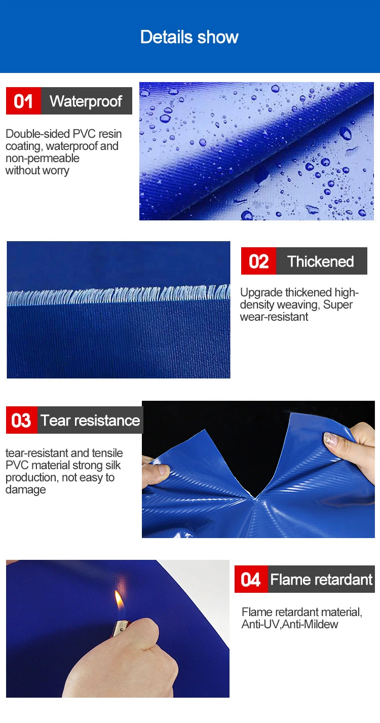 Jutu High Tear-Resistant Waterproof PVC Tarpaulin PVC Coated Fabric for Truck Cover Tent Cover