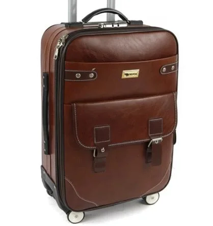 PU Wheeled Trolley Luggage Travelling Suitcase Case Bag