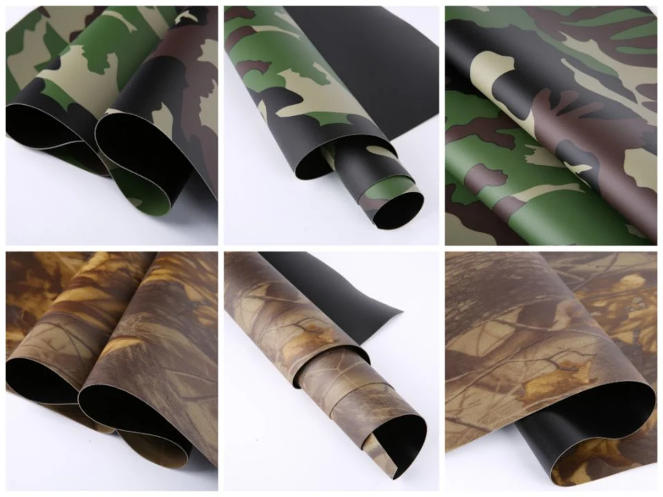 Forest Camouflage Heavy Duty Coated Lona Tarpaulin 850GSM 1200g PVC Inflatable Boat Fabric