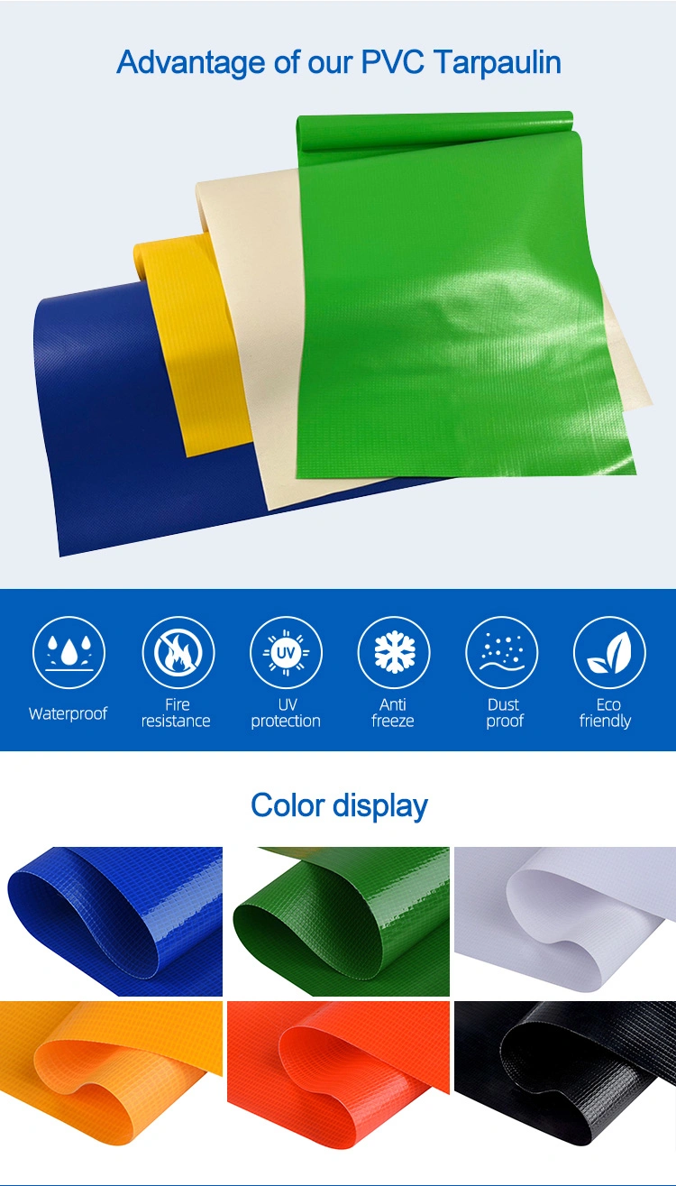 Jutu High Tear-Resistant Waterproof PVC Tarpaulin PVC Coated Fabric for Truck Cover Tent Cover
