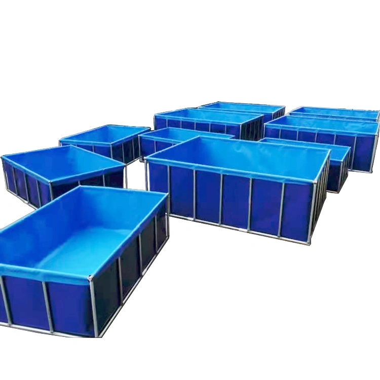 Customized PVC Foldable Fish Tank Canvas Fish Farming Pond with Filter Compartment
