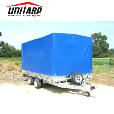Blue PVC Cargo Trailer Covers Vinyl Tarp Finished Products