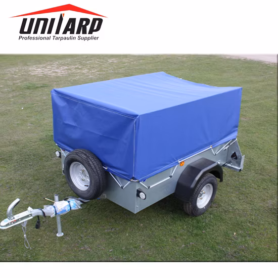 Blue PVC Cargo Trailer Covers Vinyl Tarp Finished Products