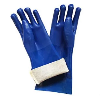 PVC Gloves Long Gloves Waterproof Safety Gloves with Sandy Finished