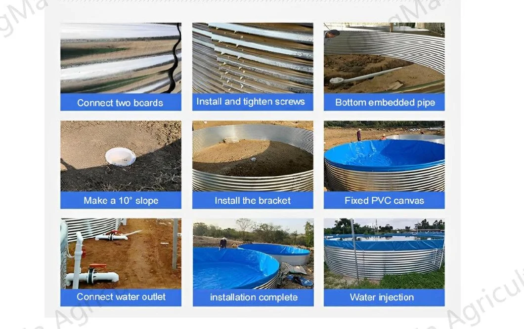 Wholesale Recirculating Aquaculture System Foldable PVC Aquaculture Fish Pond