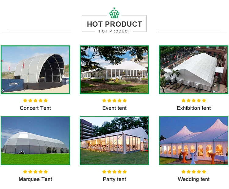 Aluminum Permanent Clear Transparent Roof PVC / Glass Wall Marquee Wedding Party Tent for Sale
