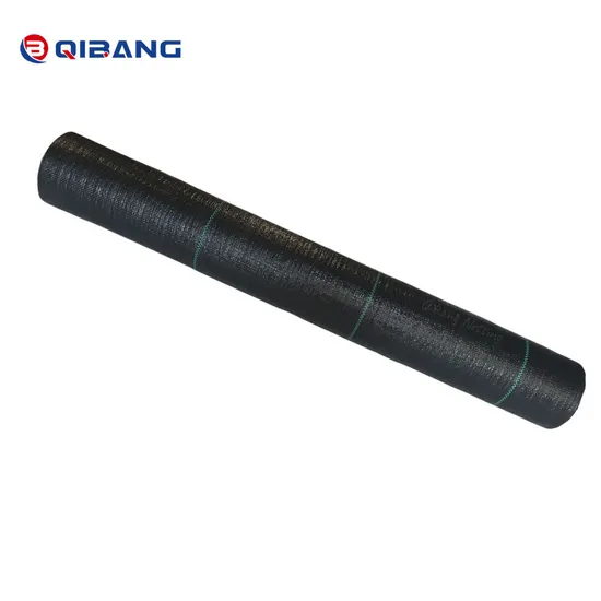 UV Stabilized PE Woven 140GSM Black 1m X 100m Ground Covering Weed Suppressing Fabric with Green Stripes 
