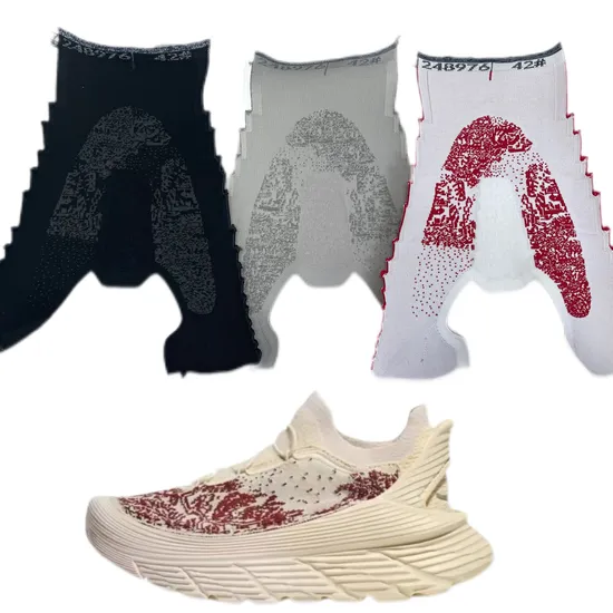 Ss26 18 Gauge Flyknitting Shoe Upper Thick Sport Shoe Stretch Shoe Upper Material 