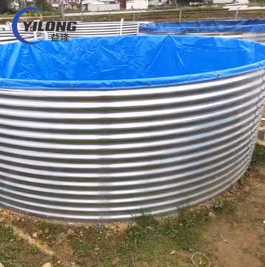Galvanized Round Plastic PVC Tarpaulin Aquaculture Biofloc Fish Farming Tank Pond