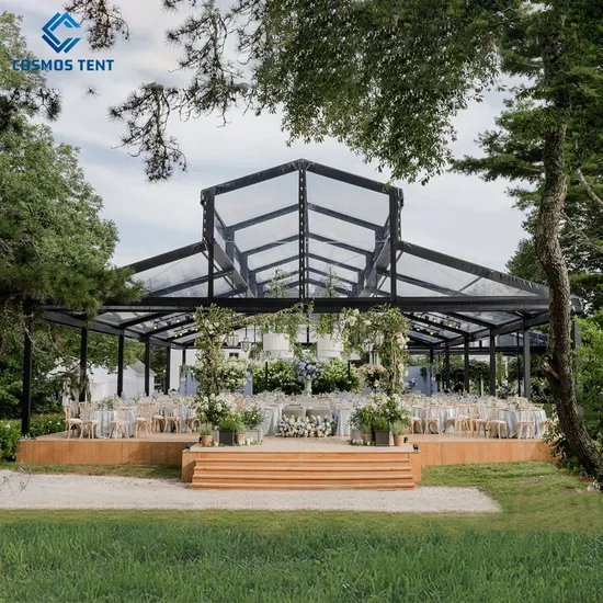 Outdoor Black Frame Clear PVC Cover Aluminum Luxury Transparent Marquee Wedding Party Event Atrium Tent for 500 People 