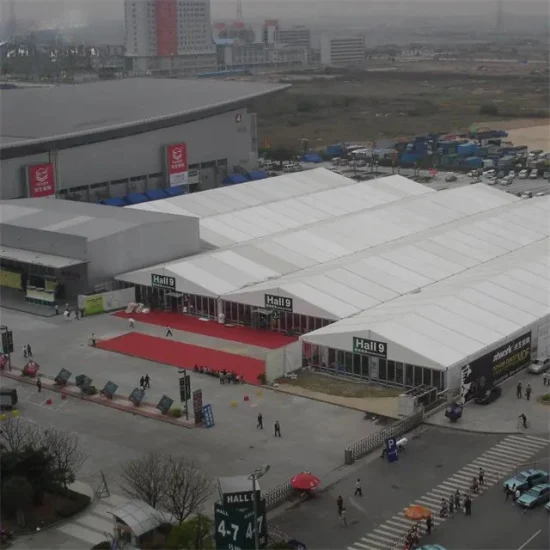 Custom Large Marquee 30m Span Aluminum Frame Outdoor Exhibition Event Tents with White PVC Material