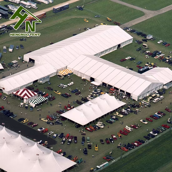 Custom Large Marquee 30m Span Aluminum Frame Outdoor Exhibition Event Tents with White PVC Material