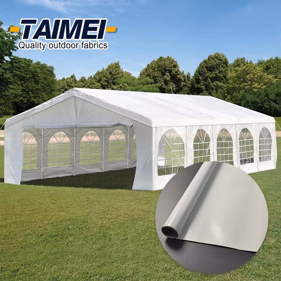 European Standard B1 Fr 100% Blockout 850GSM RoHS&Reach/PVDF Acrylic Lacquering PVC Tarpaulin Roof Tent Tarpauline Fabric