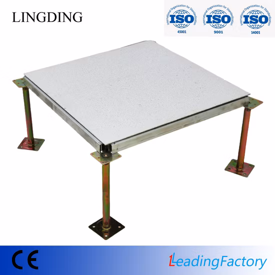 Free Samples PVC Finished Steel Raised Floor Loading 800lbs for Computer Room