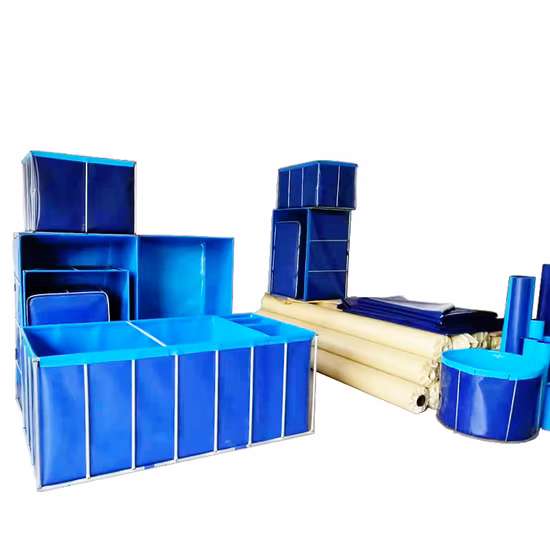 Customized PVC Foldable Fish Tank Canvas Fish Farming Pond with Filter Compartment