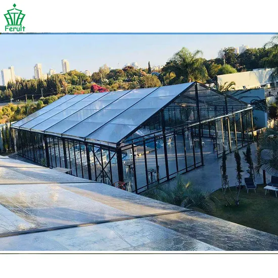 Elegant Versatile 20mx30m Transparent PVC Roof Wedding Party Event Aluminum Marquee Canopy Tent with Glass Wall 